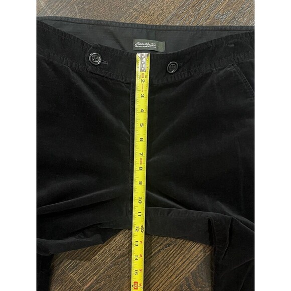 Eddie Bauer Pants Women’s 16 Tall 37x34 Velvet Black Stretch Soft Office Goth - Picture 8 of 10